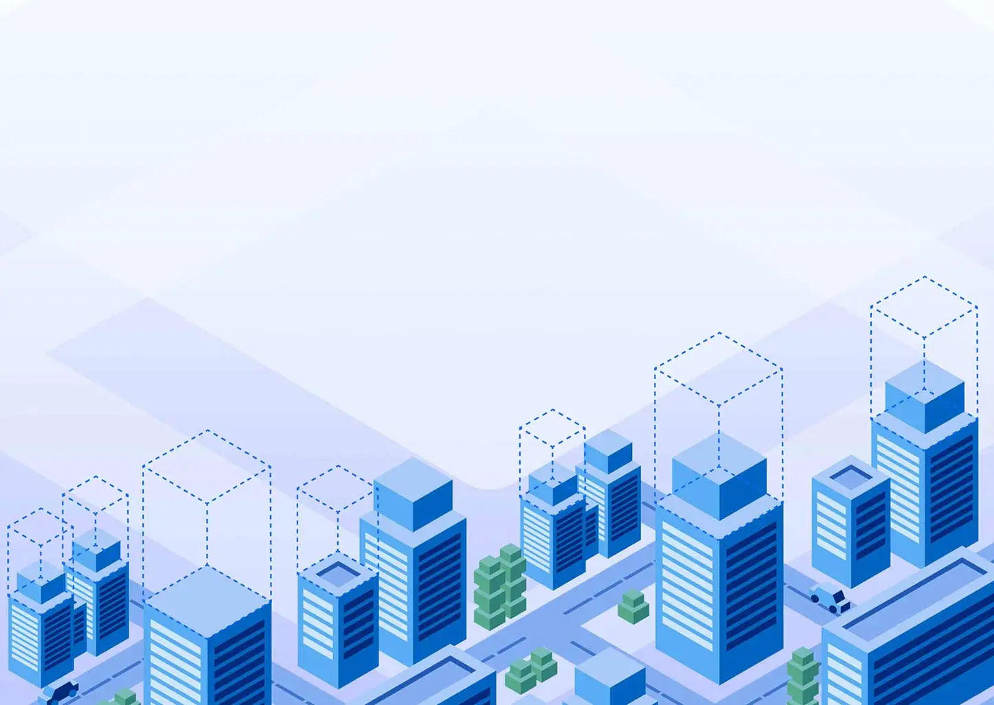 a close-up with a city where air right are thriving